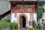Entrance to The Roman Catholic Parish Church of Hallstatt, Salzkammergut, Gmunden, Upper Austria