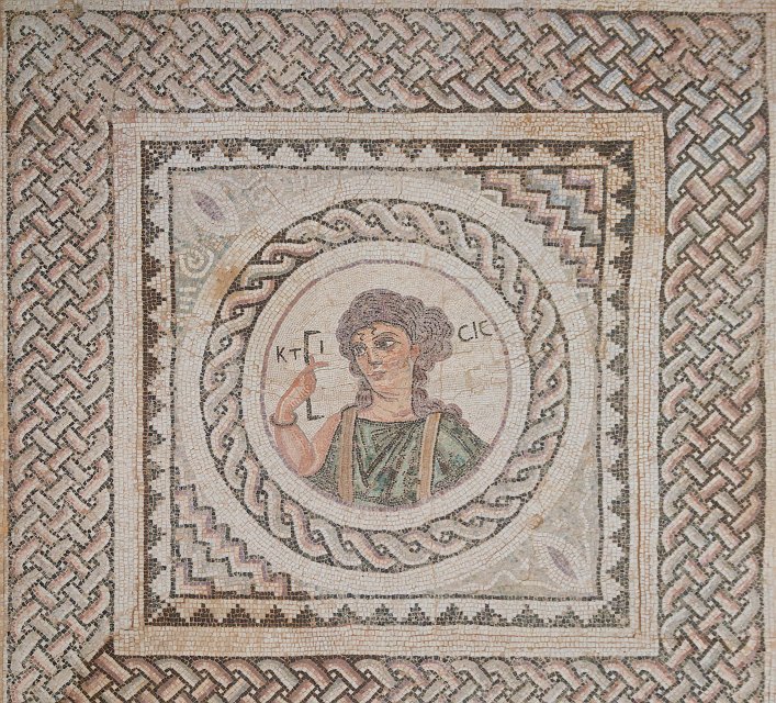 Mosaic depicting Ktisis (Creation), House of Eustolius, Kourion, Cyprus | Cyprus - Southwest (IMG_2399_2.jpg)