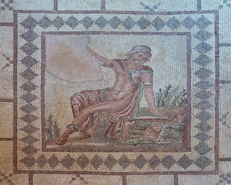 Narcissus Mosaic, House of Dionysos, Paphos Archaeological Park, Cyprus | Cyprus - Paphos (IMG_2541.jpg)