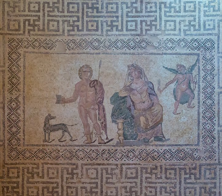 Phaedra and Hippolytos Mosaic, House of Dionysos, Paphos Archaeological Park | Cyprus - Paphos (IMG_2549.jpg)