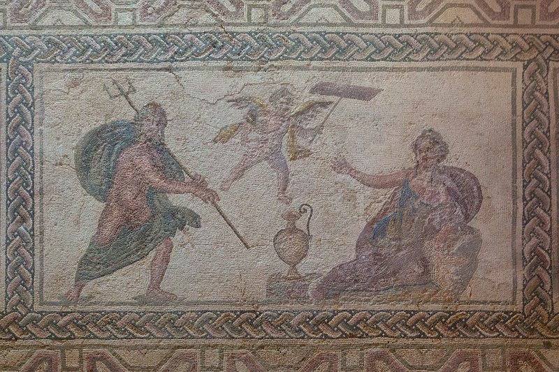 Poseidon and Amymone Mosaic, House of Dionysos, Paphos Archaeological Park | Cyprus - Paphos (IMG_2571_72_73.jpg)