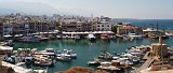 Kyrenia Harbour viewed from Kyrenia Castle, Kyrenia, Cyprus