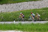 Cyclists near Corvara, Alta Badia, South Tyrol, Italy