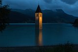 Reschensee by Night, South Tyrol, Italy