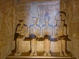 Rock Cut Sculptures on the Back Wall, The Great Temple of Ramesses II, Abu Simbel