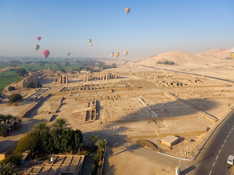 Ramesseum from a Hot Air Balloon, Luxor, Egypt | Hot Air Balloon Flight over Theban Necropolis, Egypt (20230220_075135.jpg)