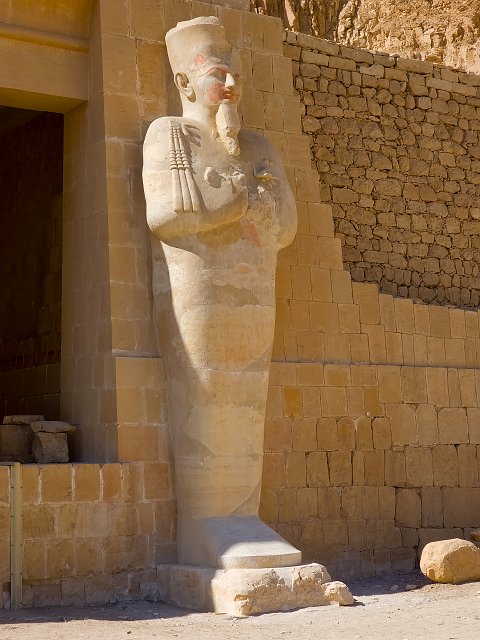 Statue at Lower Terrace, Mortuary Temple of Hatshepsut, Deir el-Bahari, Egypt | Mortuary Temple of Hatshepsut - Deir el-Bahari, Egypt (20230220_135615.jpg)