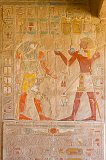 Sokaris (Osiris) Presented with Wine by Thutmose III, Mortuary Temple of Hatshepsut