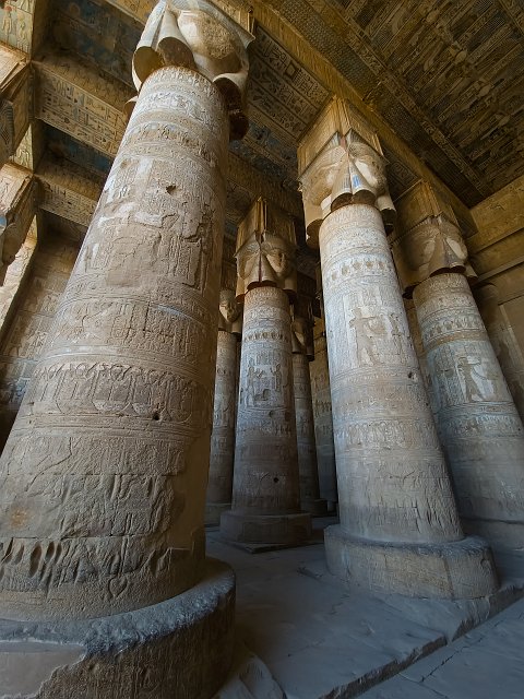 Columns of the Large Hypostyle Hall, Temple of Hathor, Dendera | Dendera Temple Complex - Egypt (20230221_163930.jpg)