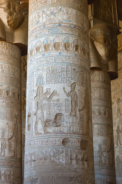 Columns of the Large Hypostyle Hall, Temple of Hathor, Dendera | Dendera Temple Complex - Egypt (20230221_163939.jpg)