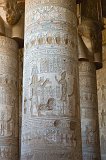 Columns of the Large Hypostyle Hall, Temple of Hathor, Dendera