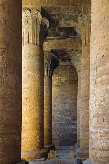 Columns of Hypostyle Vestibule, Temple of Horus, Edfu, Egypt | Temple of Horus - Edfu, Egypt (20230222_144429.jpg)