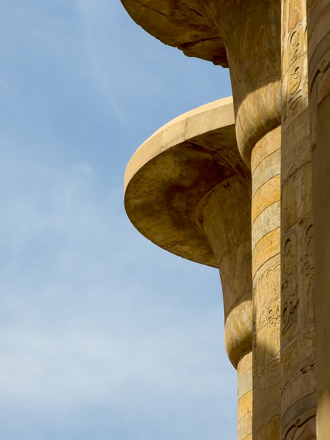 Open Papyrus Umbel Capitals and Architrave on Central Columns of the Hypostyle Hall, Karnak | Karnak Temple Complex, Egypt (20230218_121212.jpg)