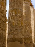 Inscriptions and Reliefs on Column of the Hypostyle Hall, Temple of Amun-Re, Karnak