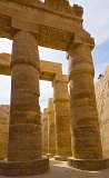 Closed Papyrus Umbel Capitals and Architrave on Columns of the Hypostyle Hall, Karnak