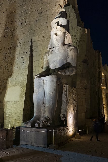 Seated Figure of the deified Ramesses II, First Pylon of Luxor Temple | Luxor Temple, Egypt (20230218_185856.jpg)
