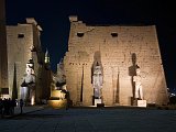 West Tower of First Pylon and Statues of Ramesses II, Luxor Temple