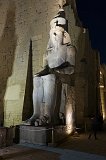Seated Figure of the deified Ramesses II, First Pylon of Luxor Temple