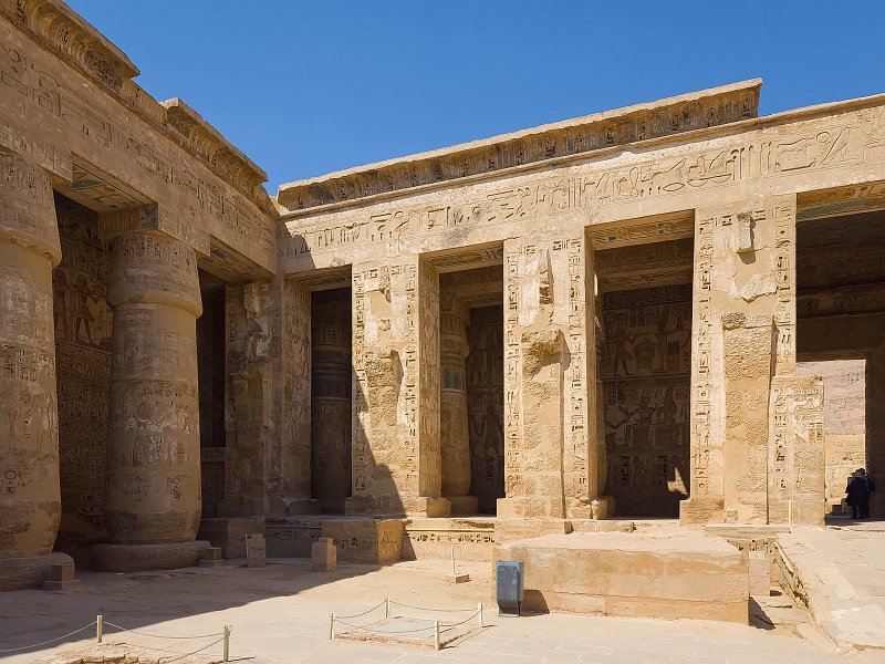 Portico with Osiris Pillars, Second Courtyard, Mortuary Temple of Ramesses III | Mortuary Temple of Ramesses III - Medinet Habu, Egypt (20230220_113124.jpg)