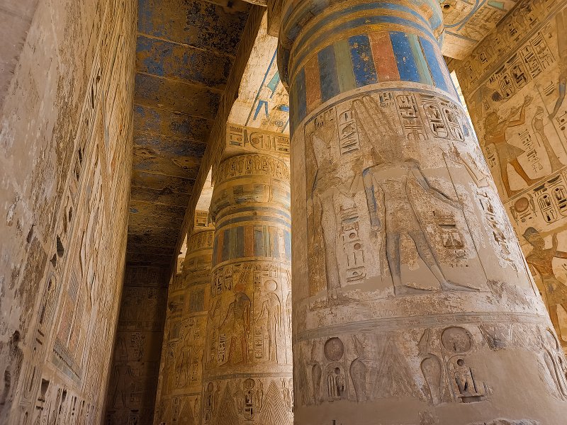 Colonade of the Peristyle Hall, Mortuary Temple of Ramesses III, Medinet Habu | Mortuary Temple of Ramesses III - Medinet Habu, Egypt (20230220_114250.jpg)