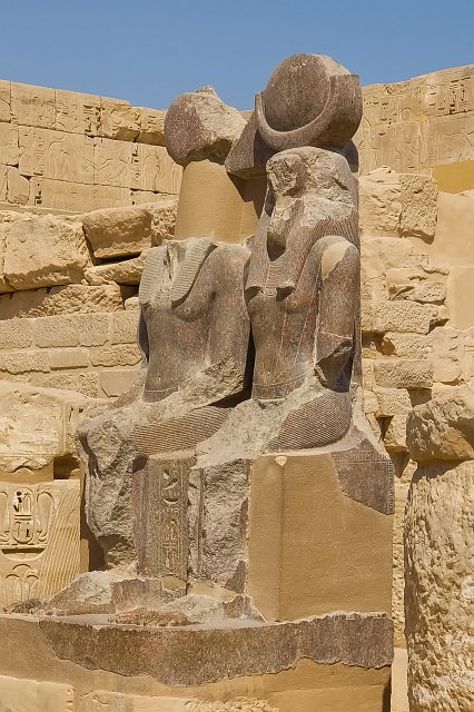 Rose Granite Statues, Third Hypostyle Hall, Mortuary Temple of Ramesses III | Mortuary Temple of Ramesses III - Medinet Habu, Egypt (20230220_115954.jpg)
