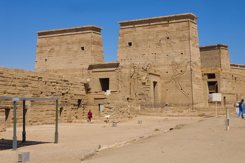 First Pylon of Temple of Isis, Philae Temple Complex, Lake Nasser, Egypt | Philae Temple Complex - Agilkia Island, Lake Nasser, Egypt (20230223_105216_105245.jpg)