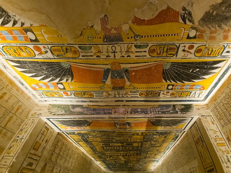 Ceiling of the Second Corridor, Tomb of Ramesses V and Ramesses VI, Valley of the Kings | Valley of the Kings - Luxor, Egypt (20230219_145019.jpg)