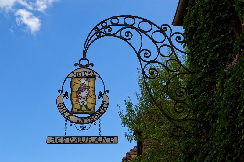 Sign of a Local Restaurant, Bergheim, Alsace, France | Bergheim - Alsace, France (IMG_3272.jpg)