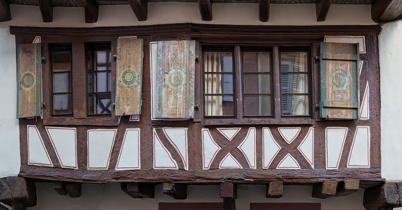 Windows of Old Half-Timbered House, Colmar, Alsace, France | Colmar Old Town - Alsace, France (IMG_2562_63.jpg)