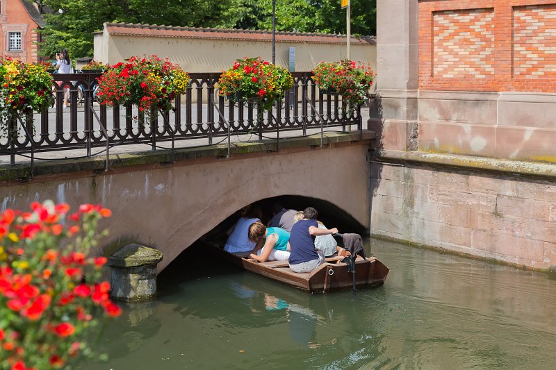 Flat-Bottomed Boat under the Bridge, Colmar, Alsace, France | Colmar Old Town - Alsace, France (IMG_2692.jpg)