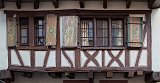 Windows of Old Half-Timbered House, Colmar, Alsace, France