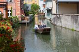 Flat-Bottomed Boat in the Canal, Colmar, Alsace, France