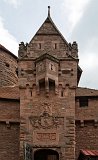 Main Gate with Armorial of Wilhelm II, Haut-Koenigsbourg Castle, Alsace, France