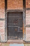 Old Wooden Door, Haut-Koenigsbourg Castle, Orschwiller, Alsace, France