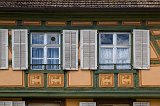 Two Windows of the Elephant Inn, Ribeauvillé, Alsace, France