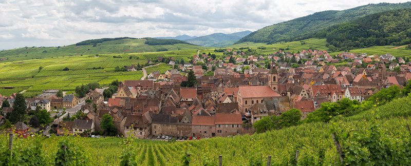 Panoramic View of Riquewihr and Surrounding Vineyards, Alsace, France | Riquewihr - Alsace, France (IMG_3890_91_92_93_94_95.jpg)