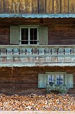Balconies and Wooden Logs, Glentleiten Open Air Museum, Großweil, Germany