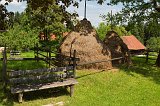 Hay Stacks and Bench, Glentleiten Open Air Museum, Großweil, Germany