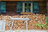 Stack of Firewood, Glentleiten Open Air Museum, Großweil, Germany