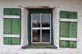 Rustic Farmhouse Window, Glentleiten Open Air Museum, Großweil, Germany