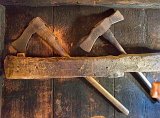 Axes in a Door, Black Forest Open Air Museum, Gutach im Schwarzwald, Germany