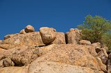 Boulders and Brandberg Acacia Tree, Namibia