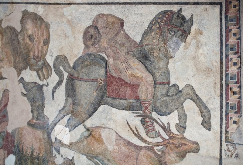 Mosaic floor in Villa Romana del Casale - the Triclinium - The Twelve Labours | Sicily - Villa Romana del Casale (IMG_9152.jpg)