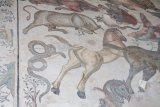 Mosaic floor in Villa Romana del Casale - the Triclinium - The Twelve Labours