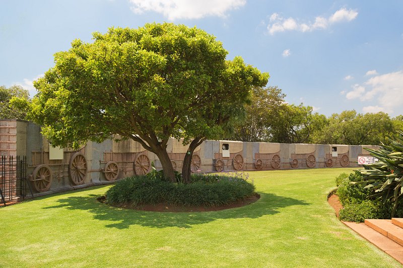 A Tree and The Wagon Laager Wall Surrounding Voortrekker Monument | Pretoria - Gauteng, South Africa (IMG_0483.jpg)